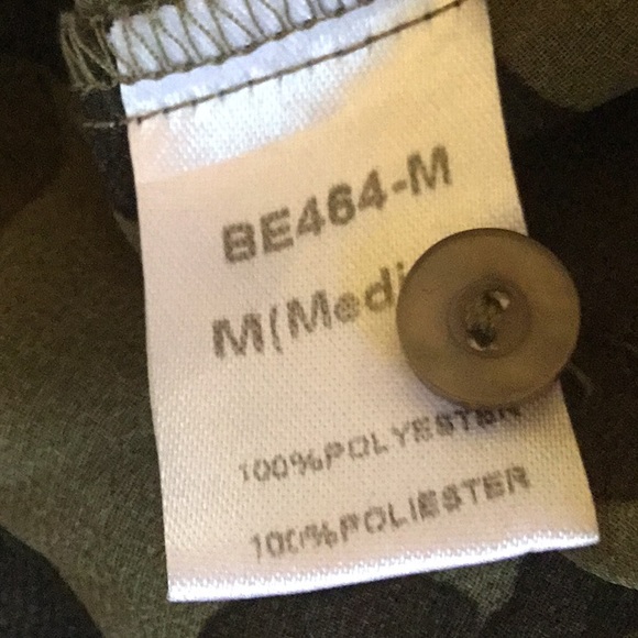 B-ENVIED CAMOUFLAGE BLOUSE SIZE MEDIUM - Picture 6 of 7